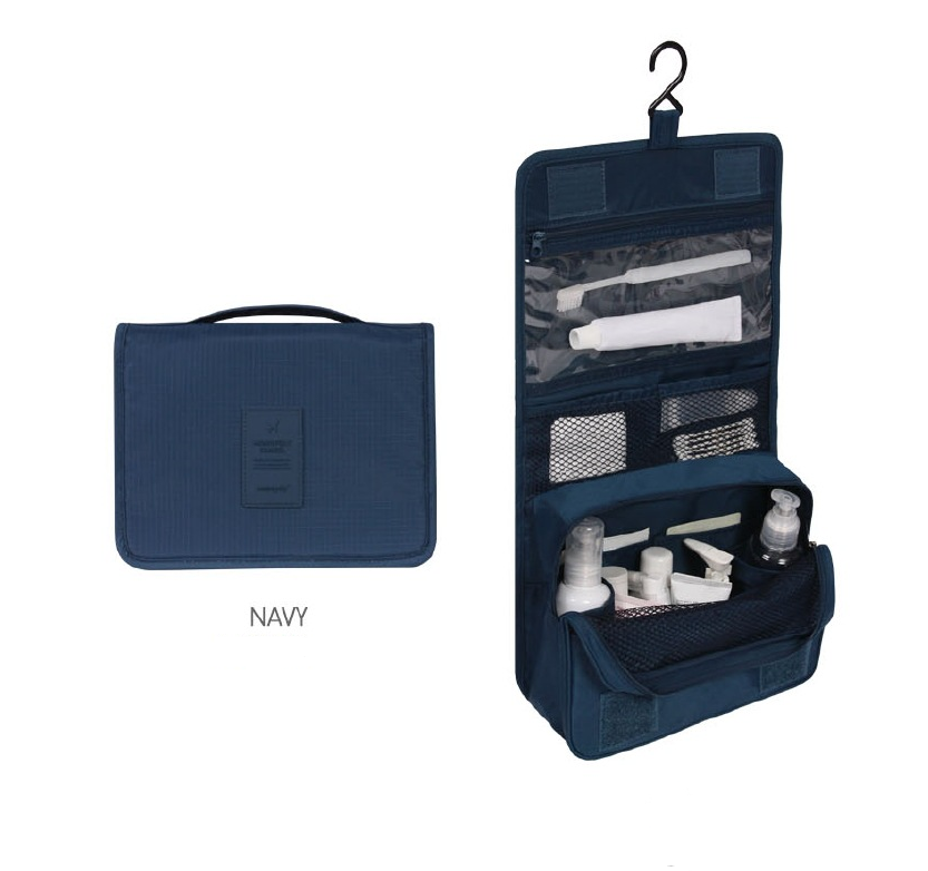 AURMANS Voyage hanging travel wash bag in Navy