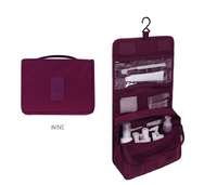AURMANS Voyage hanging travel wash bag in Wine